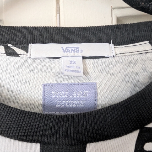 Vans Monochrome Checkered Floral T-Shirt Dress - Picture 4 of 6